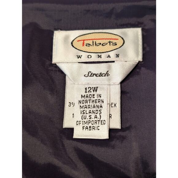 Talbot's Purple Wool Stretch Fully Lined Panel Flare Skirt Women's Plus Size 12W - Picture 3 of 13